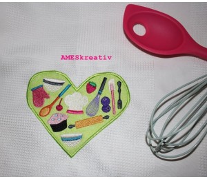 Stickdatei - Herz Backen